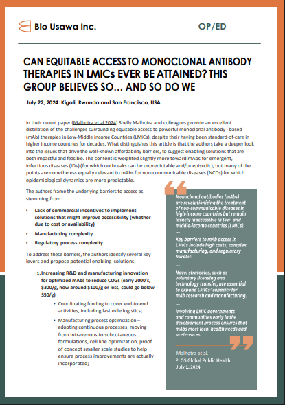 Can Equitable Access To Monoclonal Antibody Therapies In LMICs Ever Be Attained? This Group Believes So... And So Do We Image